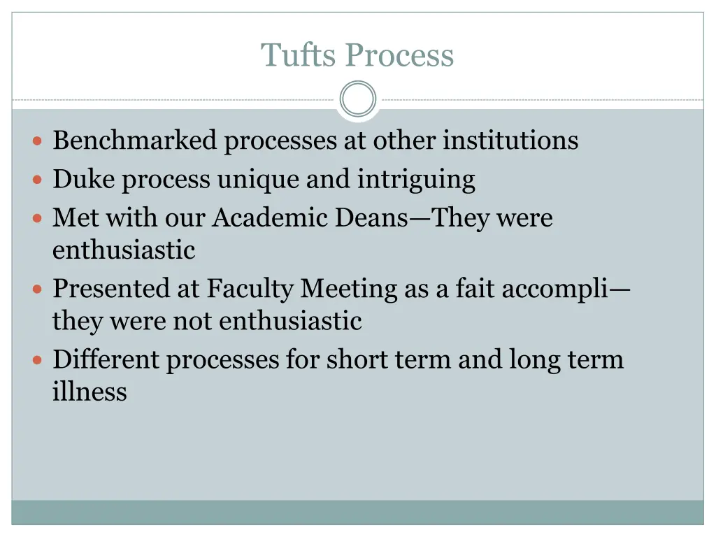 tufts process