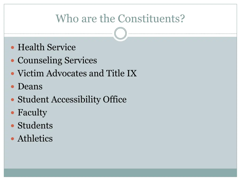 who are the constituents
