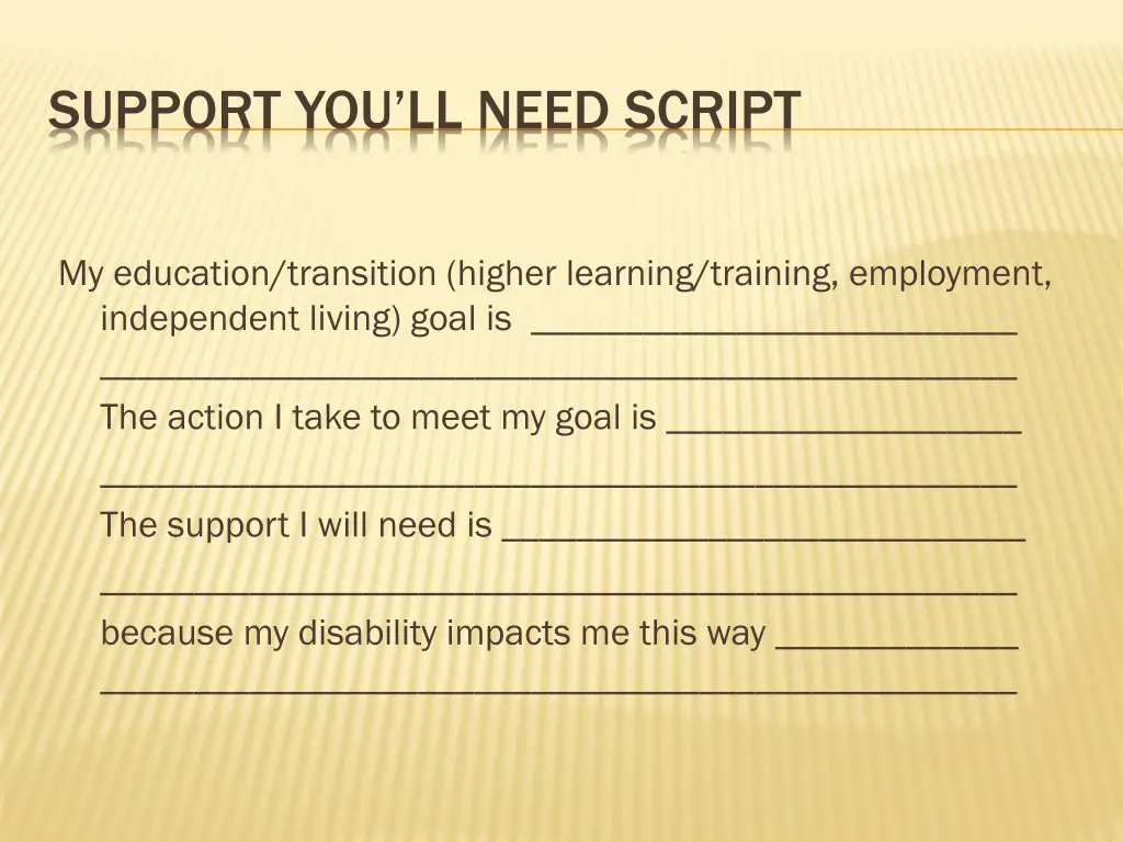 support you ll need script
