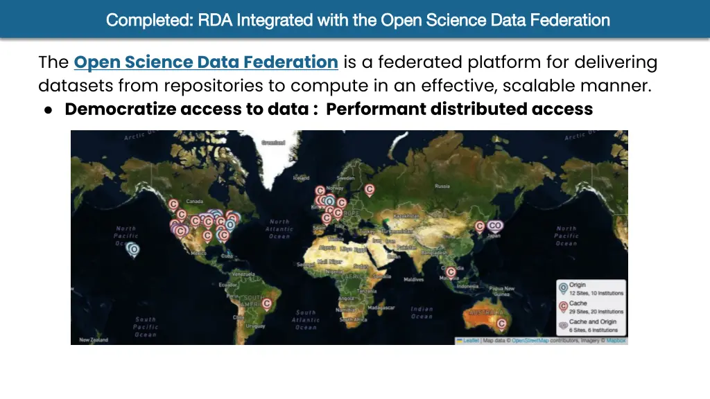 completed rda integrated with the open science