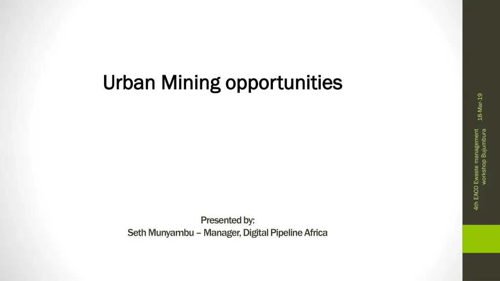 urban mining opportunities urban mining