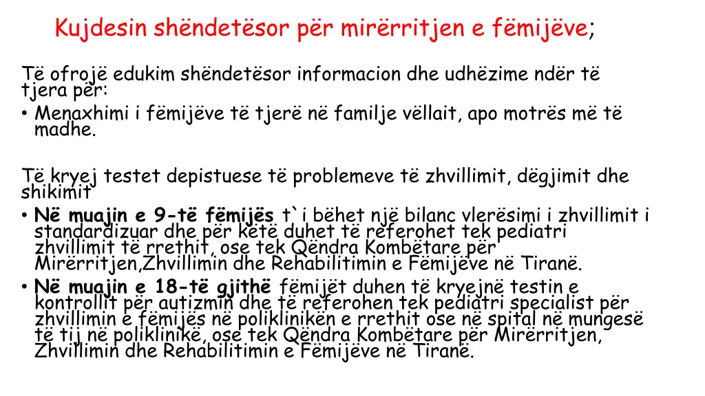 kujdesin sh ndet sor p r mir rritjen e f mij ve 1