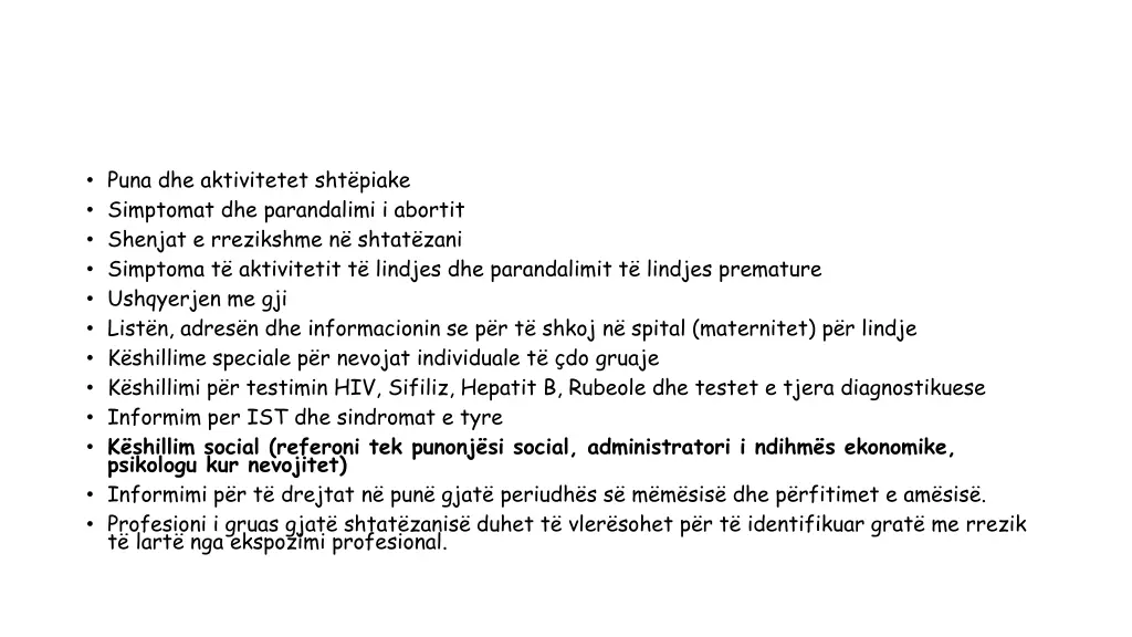 puna dhe aktivitetet sht piake simptomat