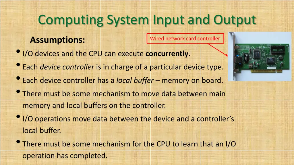 computing system input and output