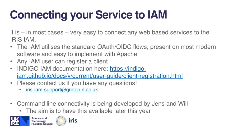 connecting your service to iam