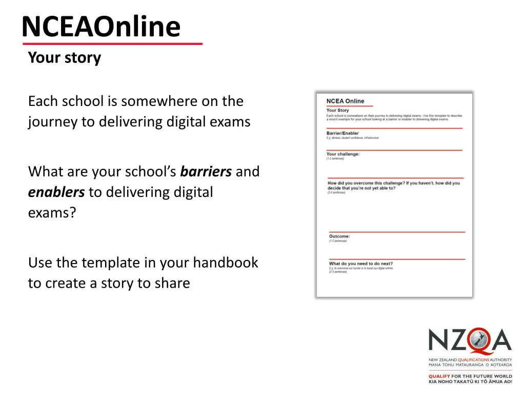 nceaonline your story