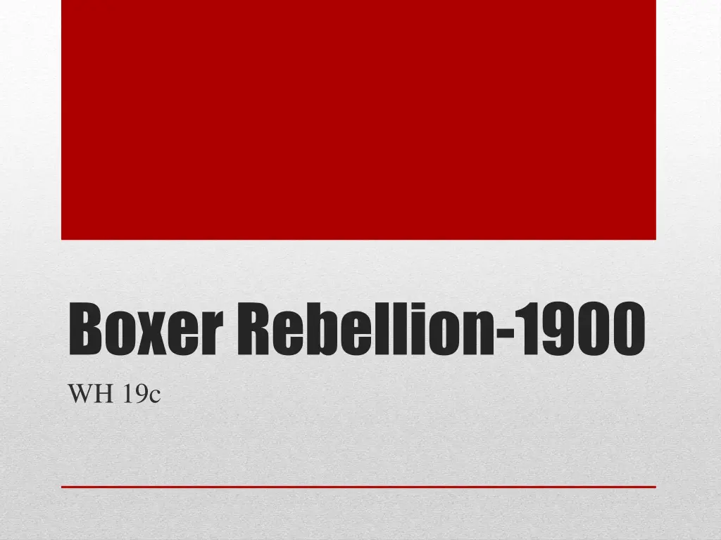boxer rebellion 1900 wh 19c