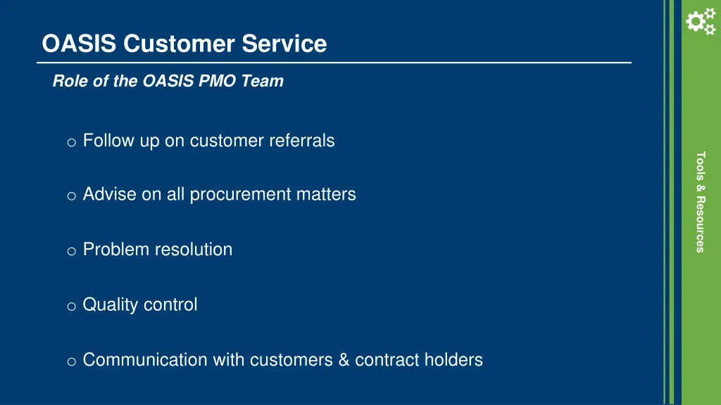oasis customer service 1