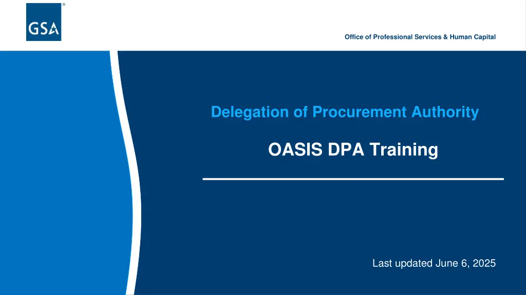 office of professional services human capital