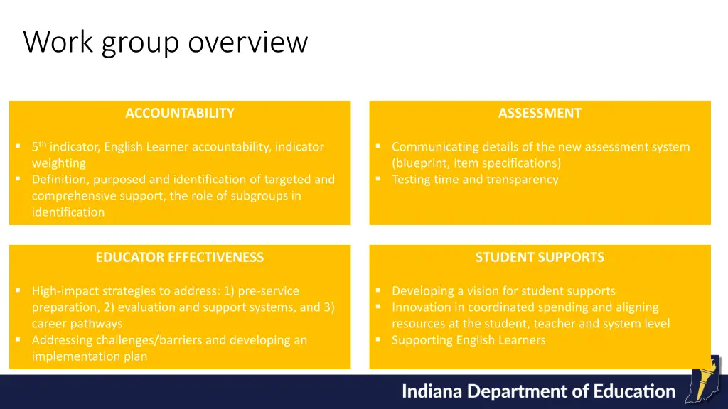 work group overview