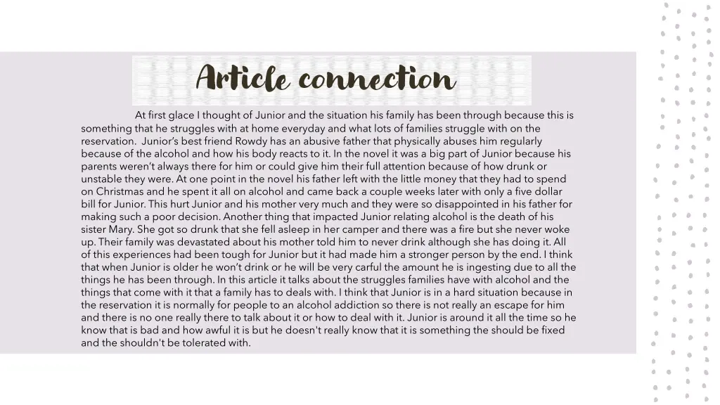 article connection