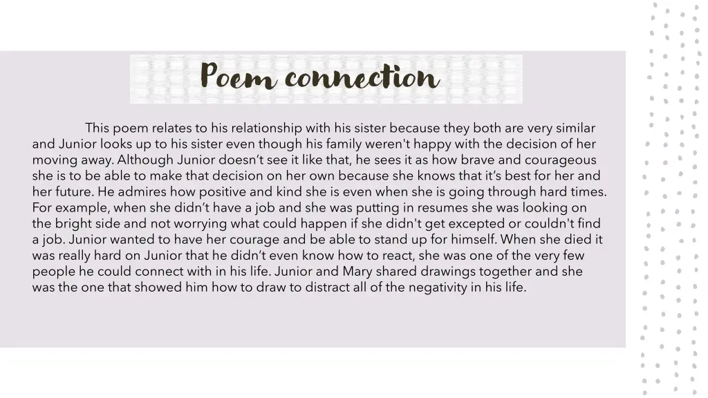 poem connection
