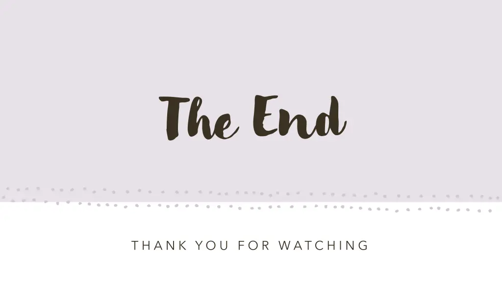 the end