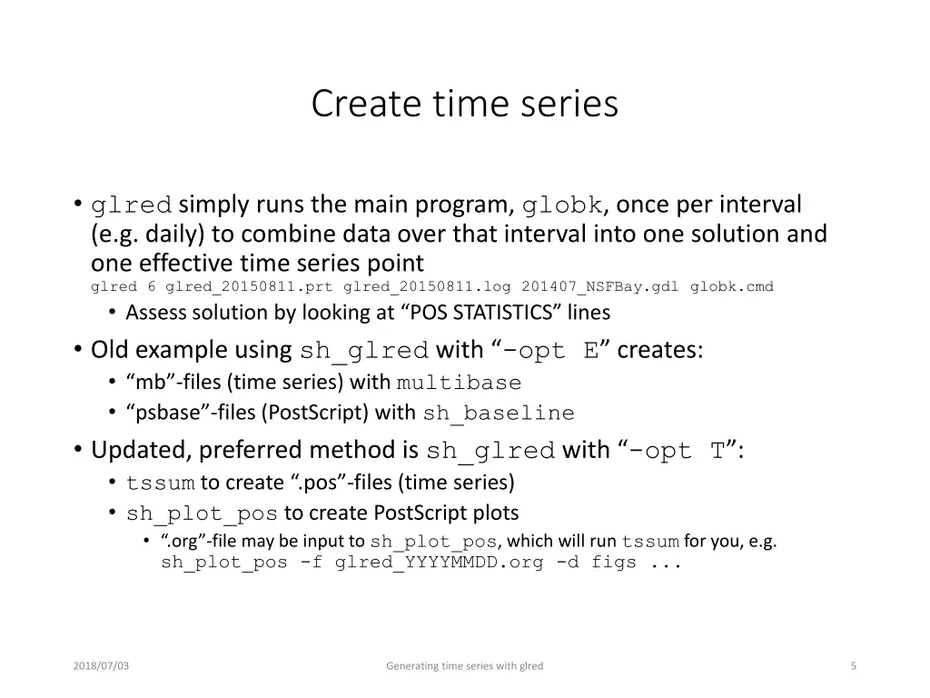 create time series