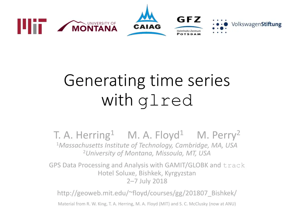 generating time series with glred