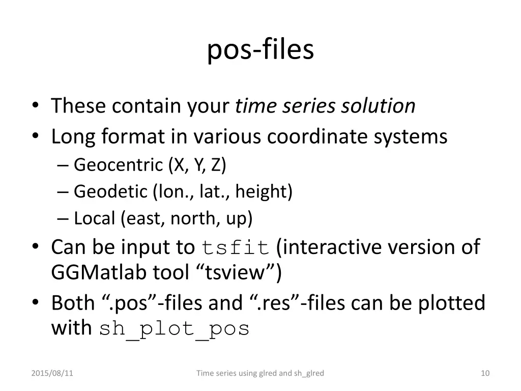 pos files