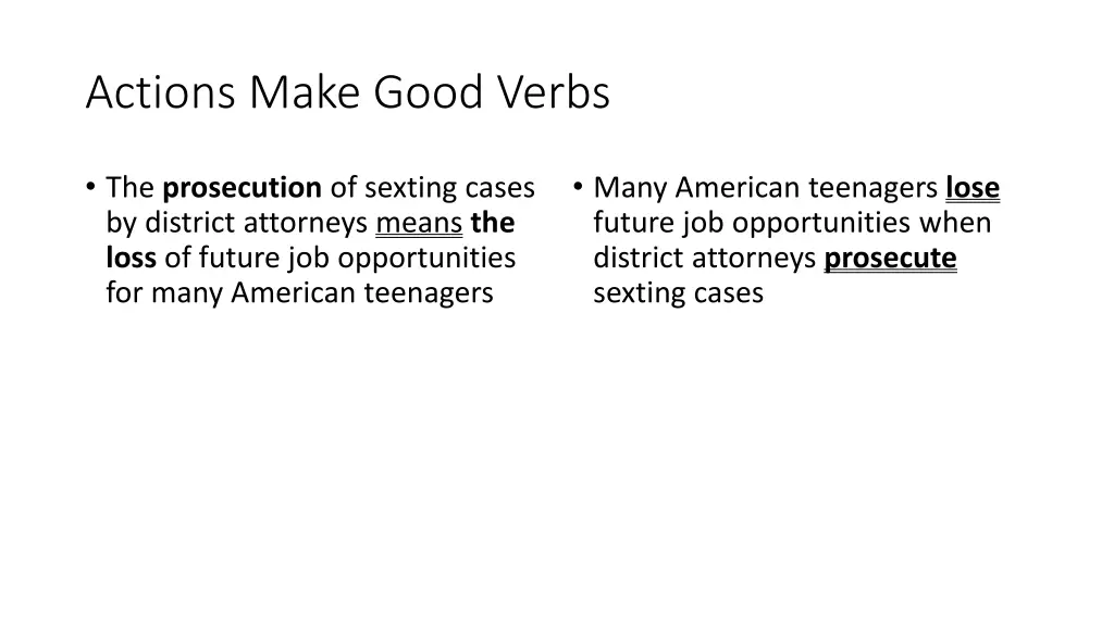 actions make good verbs 2