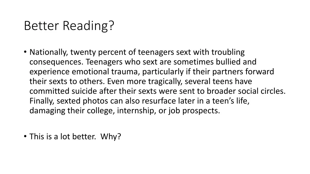 better reading