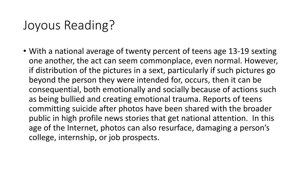 joyous reading