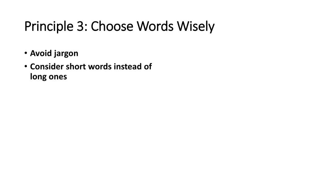 principle 3 choose words wisely principle