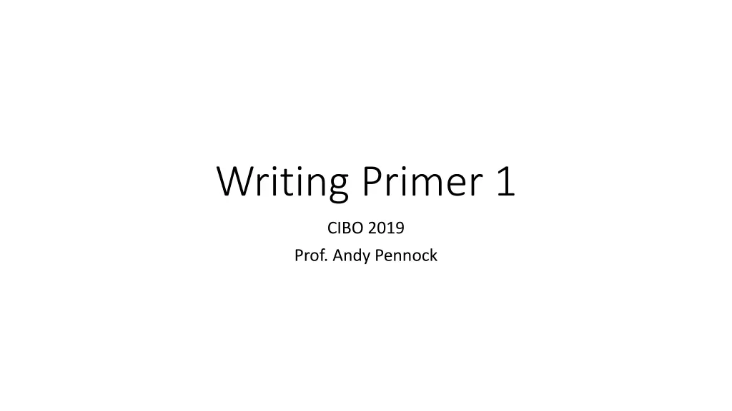 writing primer 1