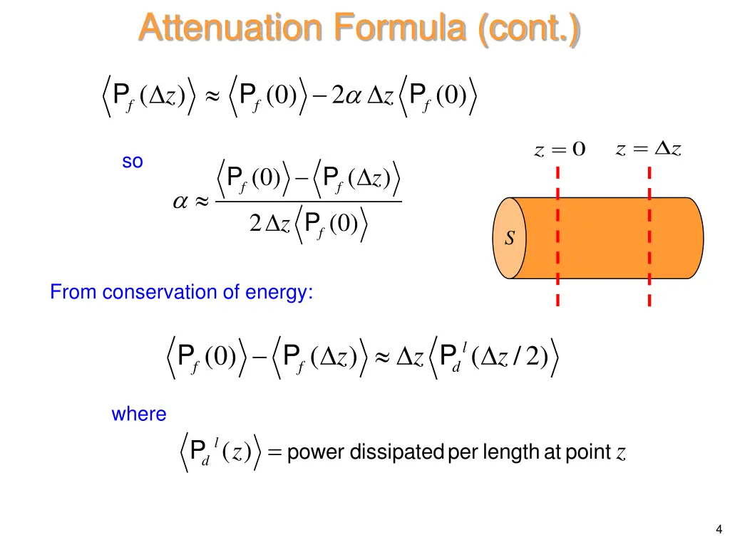 attenuation formula cont 1