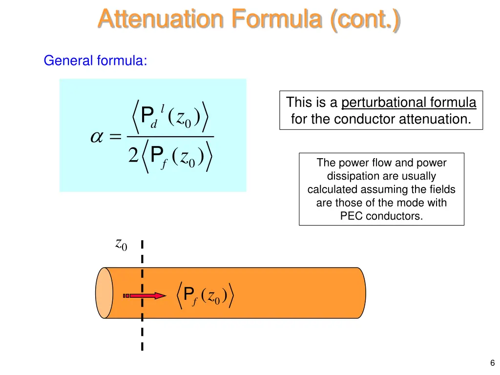 attenuation formula cont 3