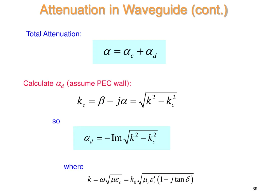 attenuation in waveguide cont 3