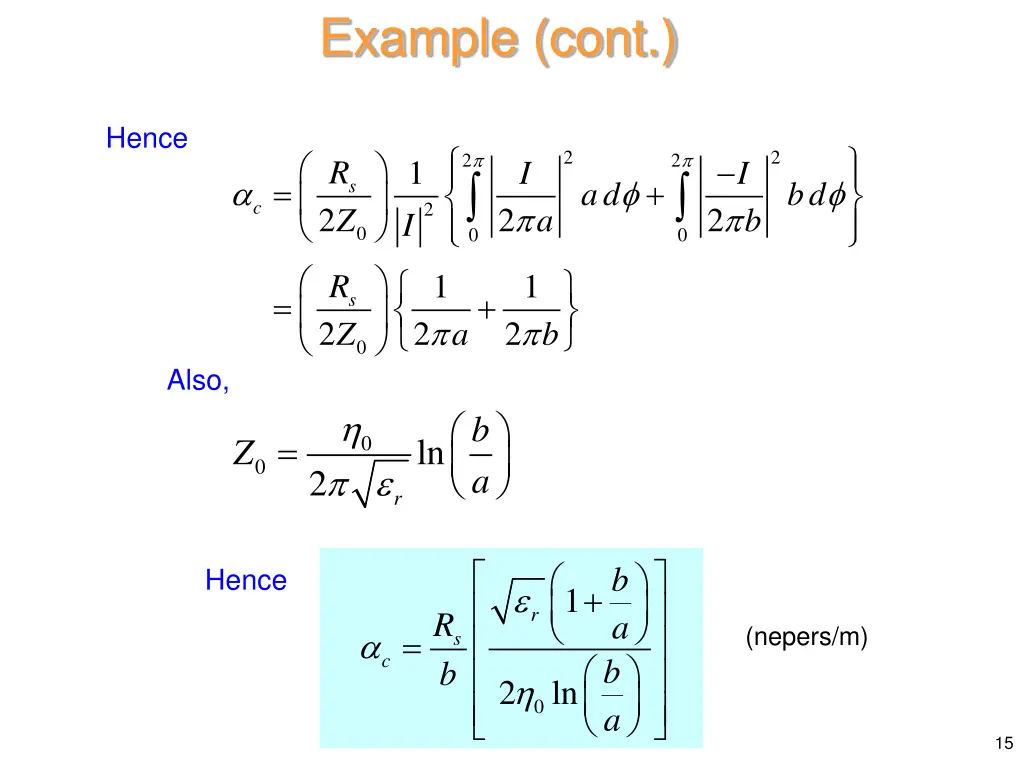 example cont