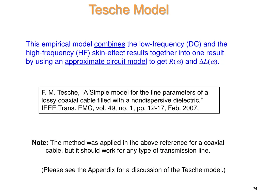 tesche model