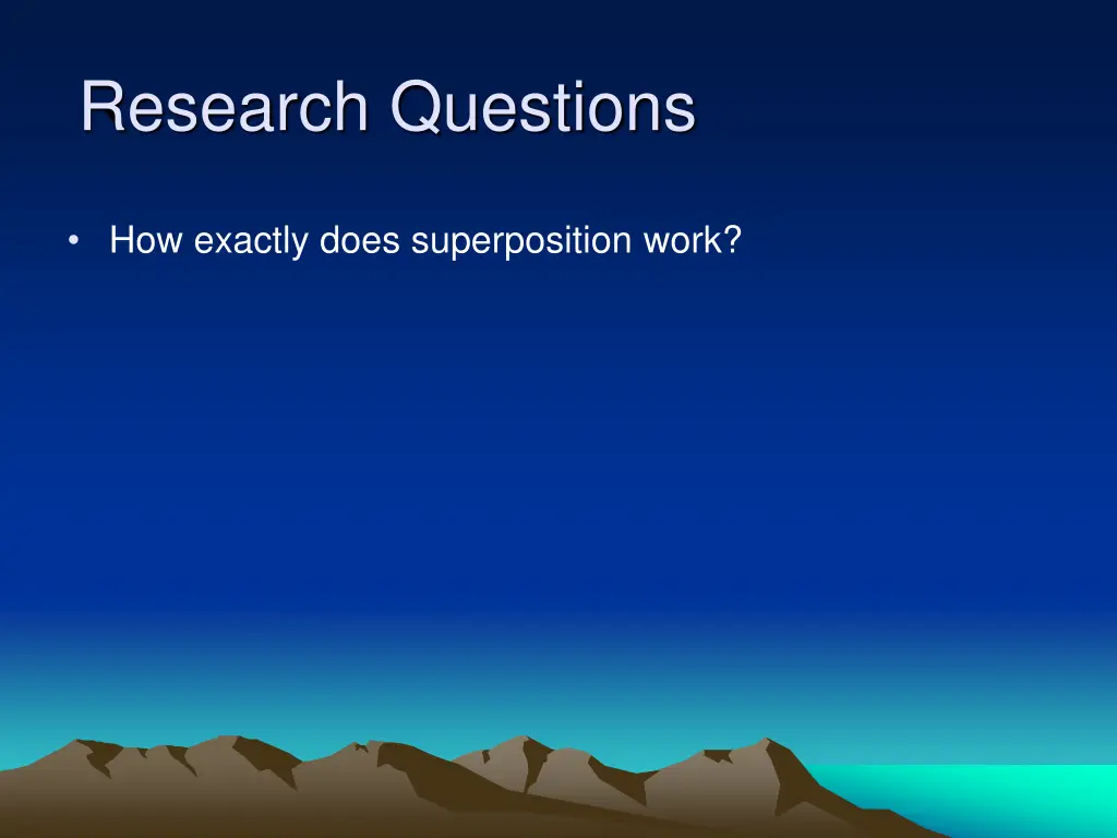 research questions