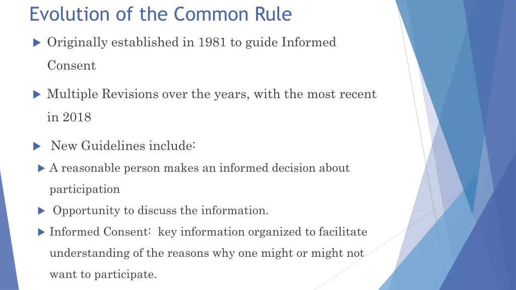 evolution of the common rule