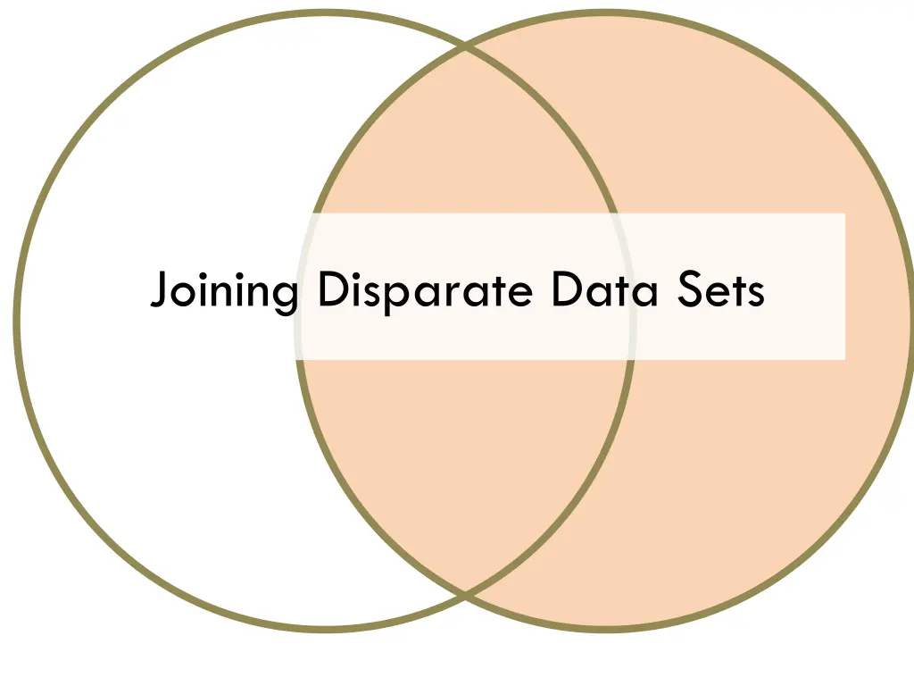 joining disparate data sets