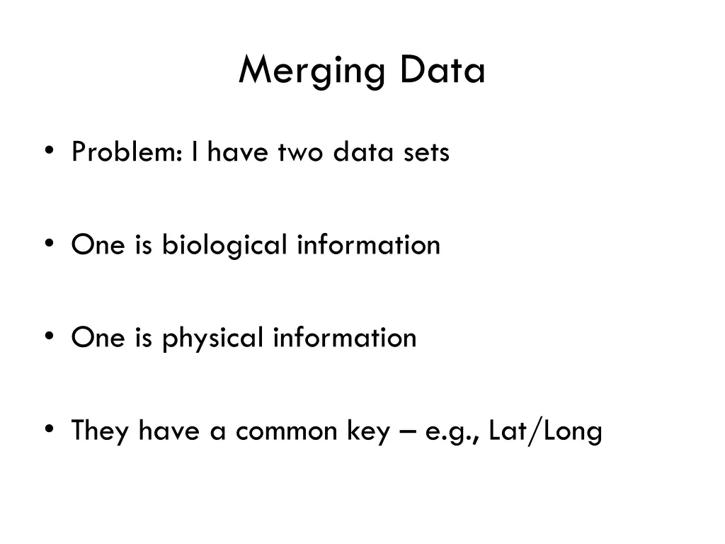 merging data