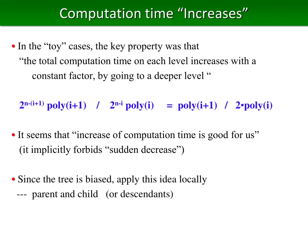 computation time increases