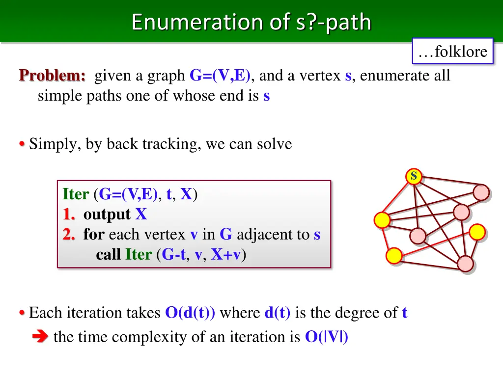 enumeration of s path
