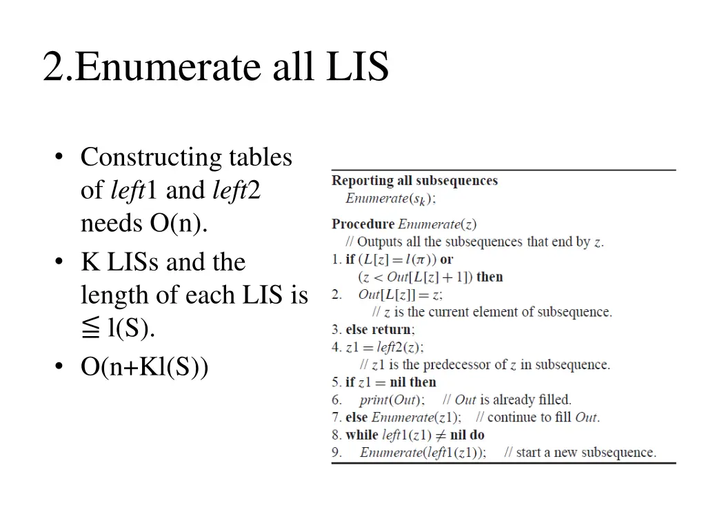 2 enumerate all lis 2