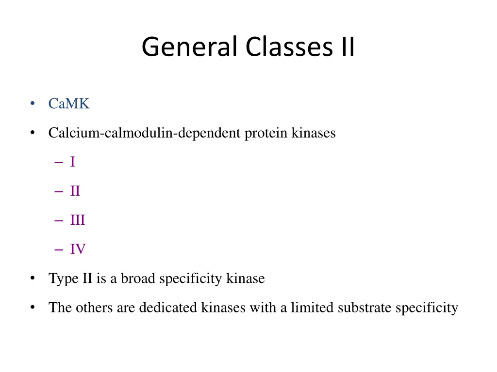 general classes ii