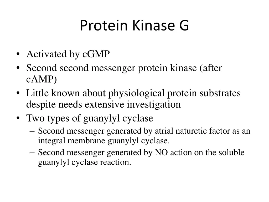 protein kinase g