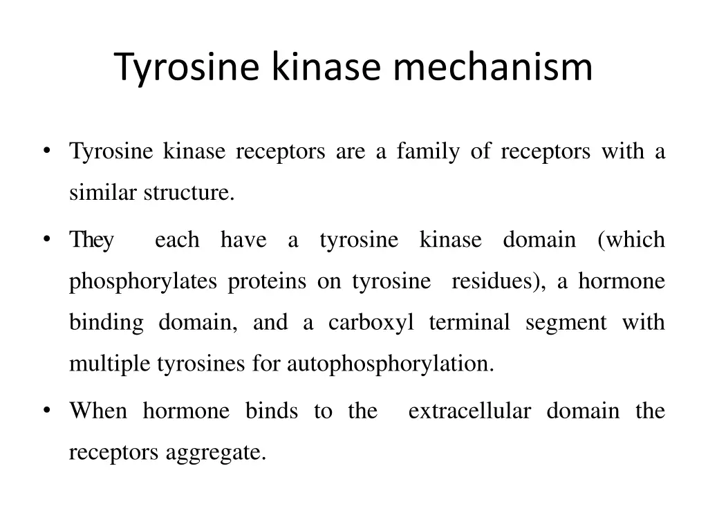 tyrosine kinase mechanism