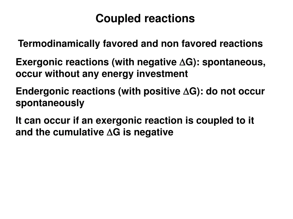coupled reactions