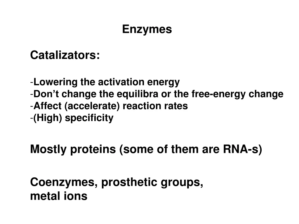 enzymes
