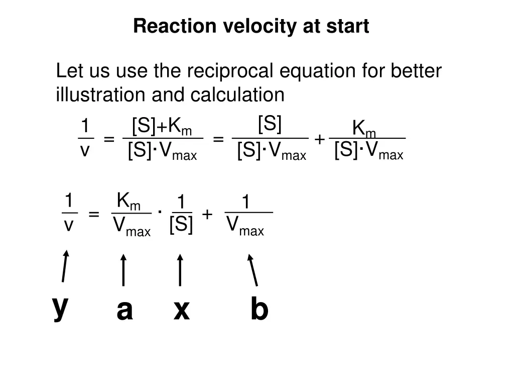 reaction velocity at start 1