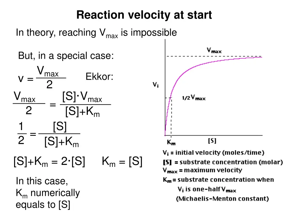 reaction velocity at start