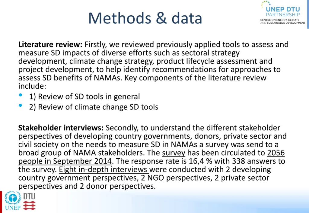 methods data