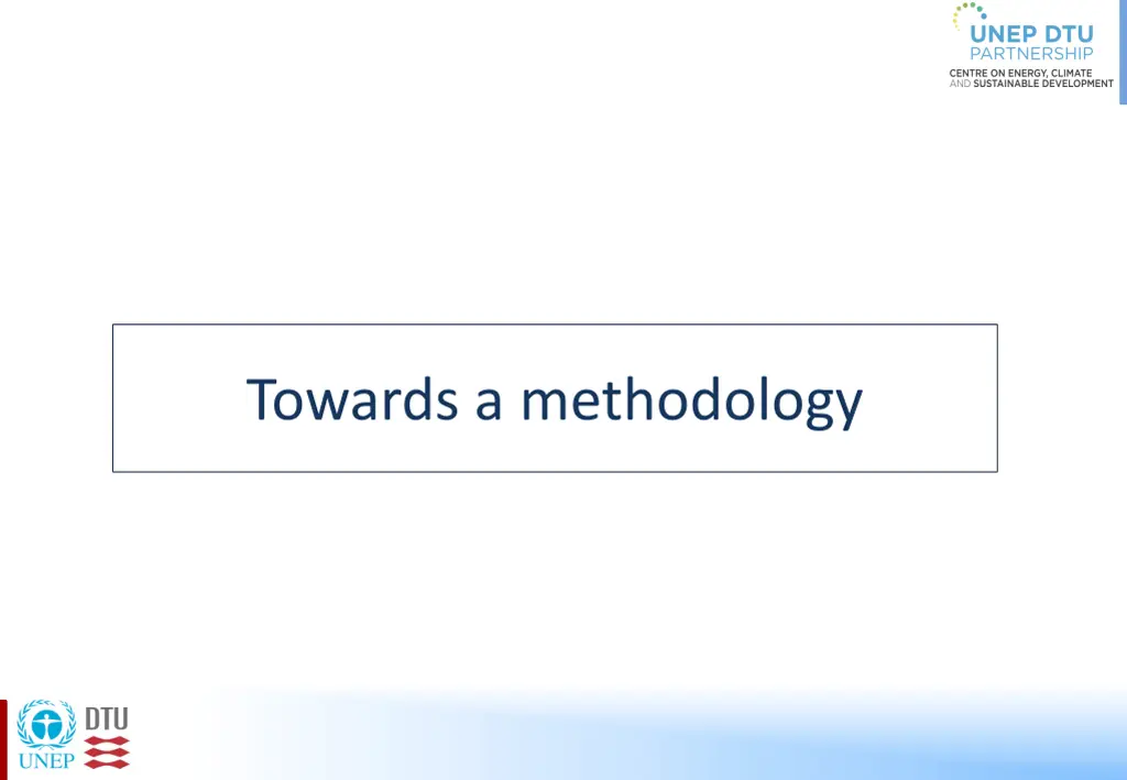 towards a methodology