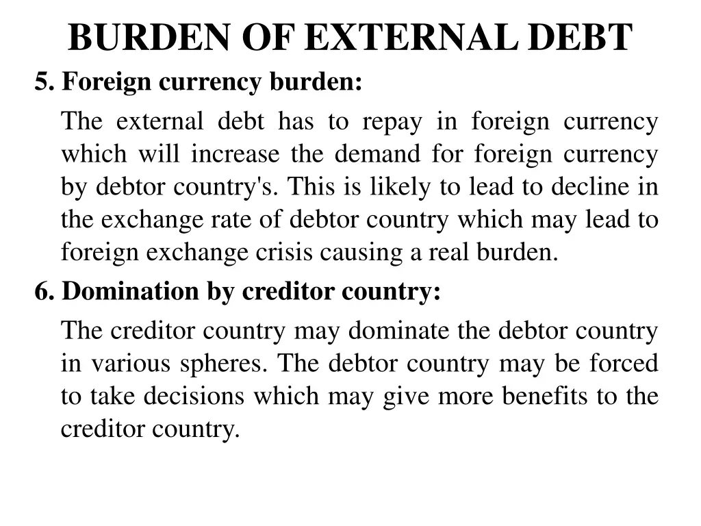 burden of external debt 3