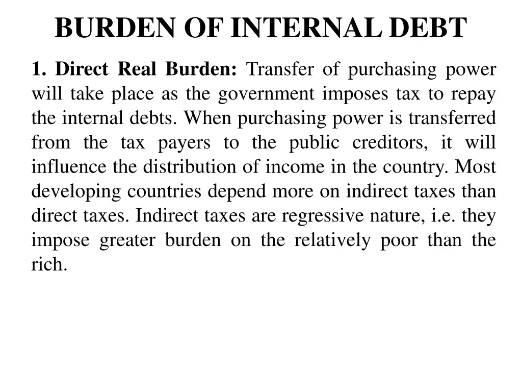 burden of internal debt 1