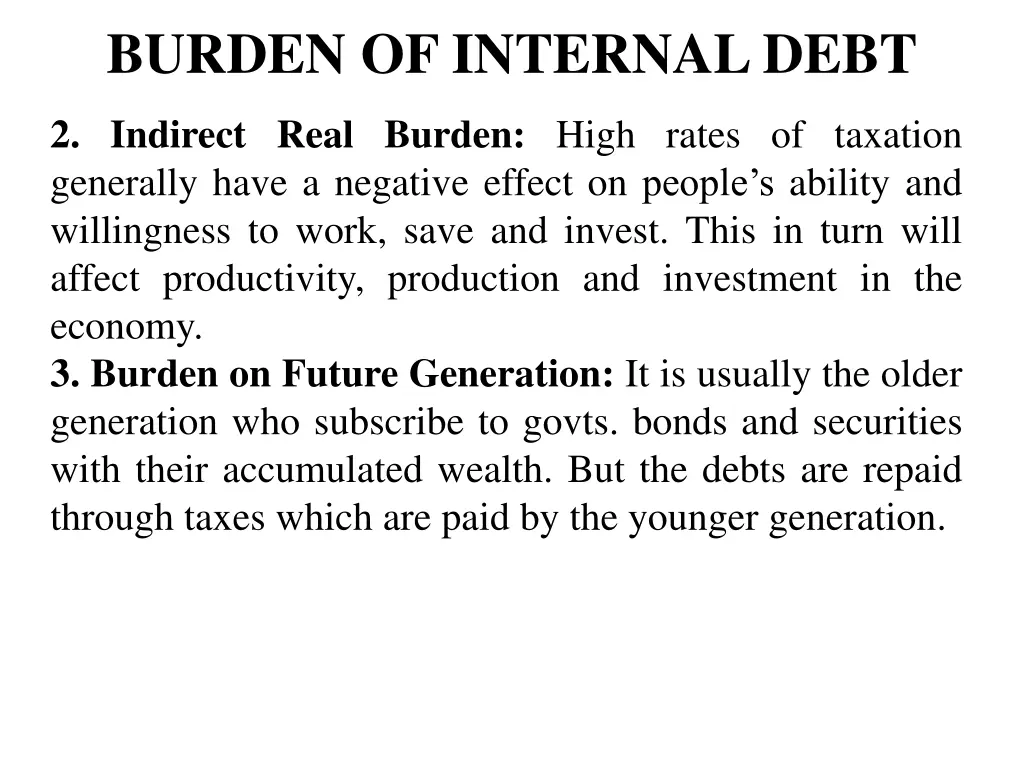 burden of internal debt 2