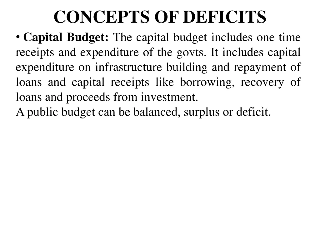 concepts of deficits 1